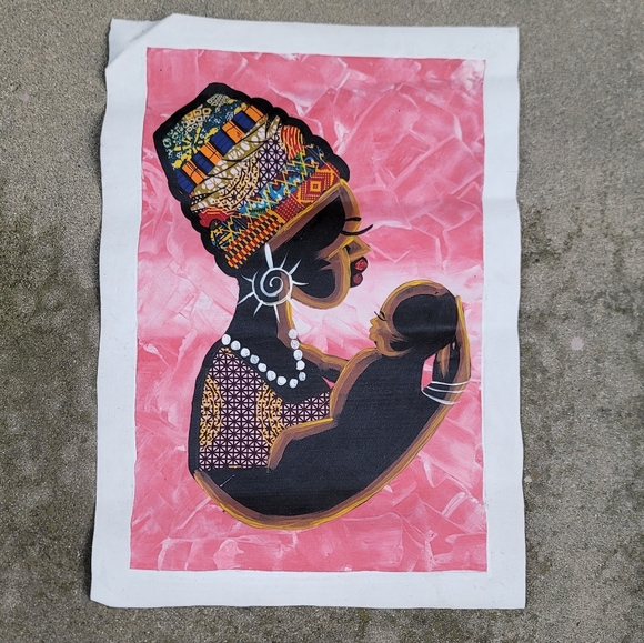 Handmade Other - Custom Canvas Oil Painting Ghana West Africa
